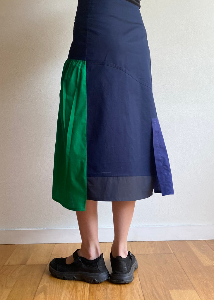 Tie Frill Skirt - green