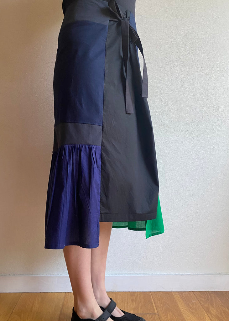 Tie Frill Skirt - green