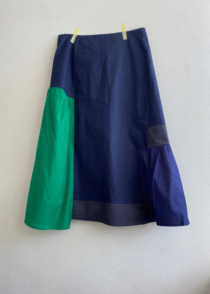 Tie Frill Skirt - green